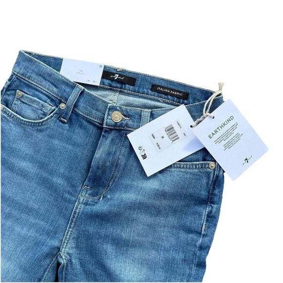 7 FOR ALL MANKIND Slim Illusion Tailorless Dojo Jeans Women's Size 25 NWT $238 - Picture 2 of 8